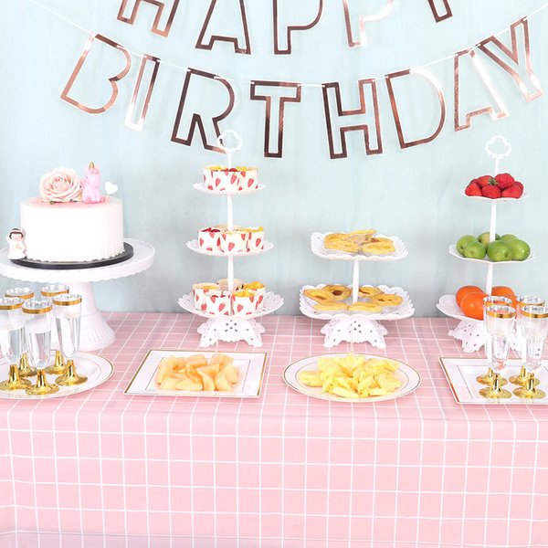 European Style Cake Stand Display Rack Fruit Plate Cupcake Tray Birthday Party Wedding Dessert Table Decorations Desktop Holder