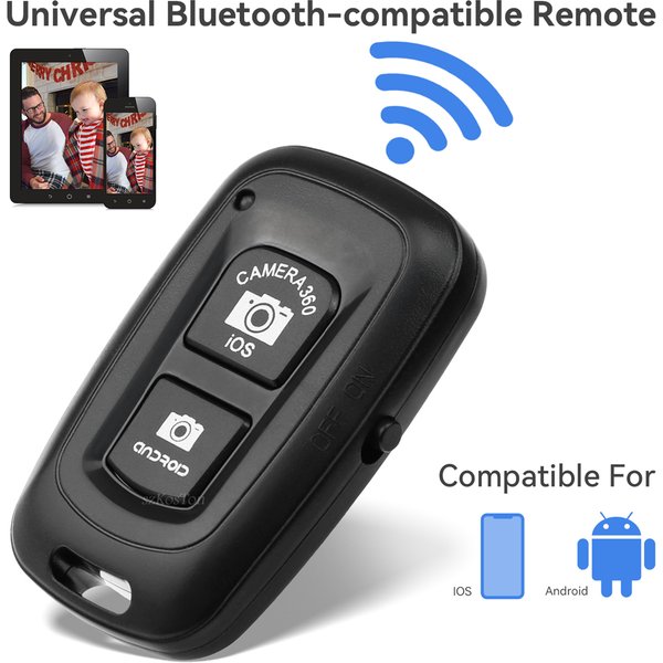 Mini bouton de commande sans fil compatible Bluetooth, retardateur de caméra, obturateur, téléphone Selfie pour Smartphone