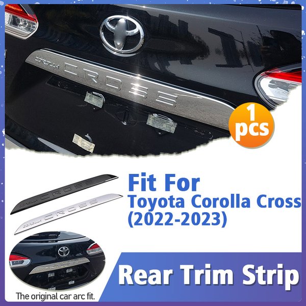 Bande de garniture arrière ABS pour Toyota CorTrustCross, bande de garniture de coffre, logo arrière, autocollant de garniture de hayon, style de décoration, 2022, 2023
