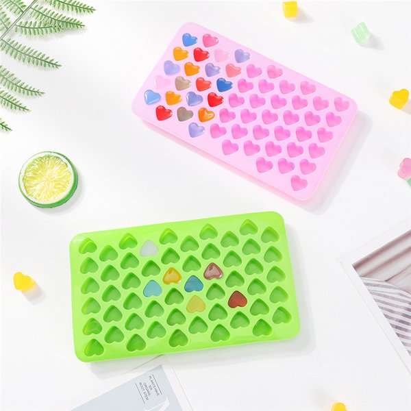 Moule à chocolat en silicone 55 cavités, qualité alimentaire, petit moule à gâteau en forme de cœur, moule à bougies antiadhésif, moule à bonbons fondants