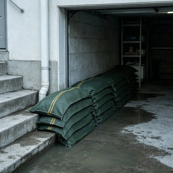 25 dunkelgrüne Sandsäcke 100 x 25 cm HDPE, Schutz vor Überschwemmungen, Sandsäcke für Garten, Außenbereich, Baustellen, Notfälle, robust, langlebig, 25er-Pack