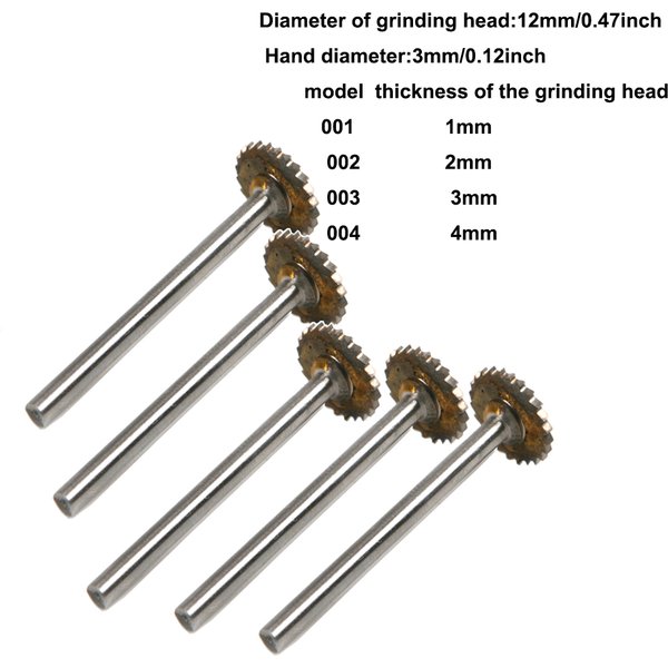 5pc Rotary Datei Cutter Werkzeug 12mm * 1/2/3/4mm Wolfram Stahl Router bit Cutter T Slot für Metall Holz Kunststoff Carving Dreh Werkzeug