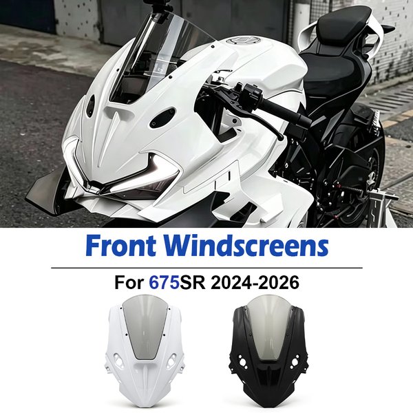 Für CFMOTO 675SR 675SS 675SR R 675 2024-2026 2025 Modifikation Renn-Windschutzscheibe Erhöhte Verbreiterte Kombinierte Windschutzscheibenverkleidung