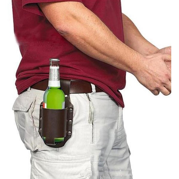 1pc Holster Portable Bottle Waist Beer Belt Bag Handy Wine Bottles Beverage Can Holder