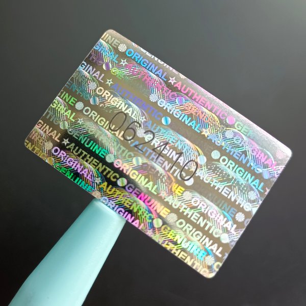 2x3cm Silberne Hochsicherheits-Hologramm-Aufkleber Authentische Garantie-Null-Siegel Hologramm-Etikett mit Eindeutiger Nummer Selbstklebendes Etikett
