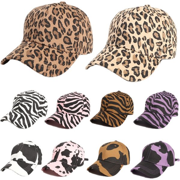 Casquette de baseball unisexe, imprimé léopard, zèbre, hip hop, pour hommes et femmes, chapeau réglable
