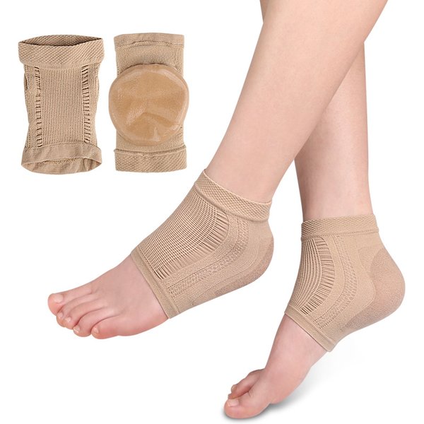 Mesh Gel Chaussettes à talon en silicone Couvre-pieds Hydratant Anti-usure Anti-sec Fissuration Chaussettes mi-courtes Coussinets de protection pour talon Protecteur de talon
