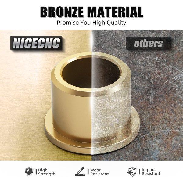 NICECNC A-Arm-Buchsen-Kit aus Bronze für Yamaha Raptor 700 2006-2018, für Yamaha Banshee 350 1987-2006, Blaster 200, Warrior 350, YFZ450, R X 250, 125, 660, selbstschmierende ATV-Fahrwerksersatzteile