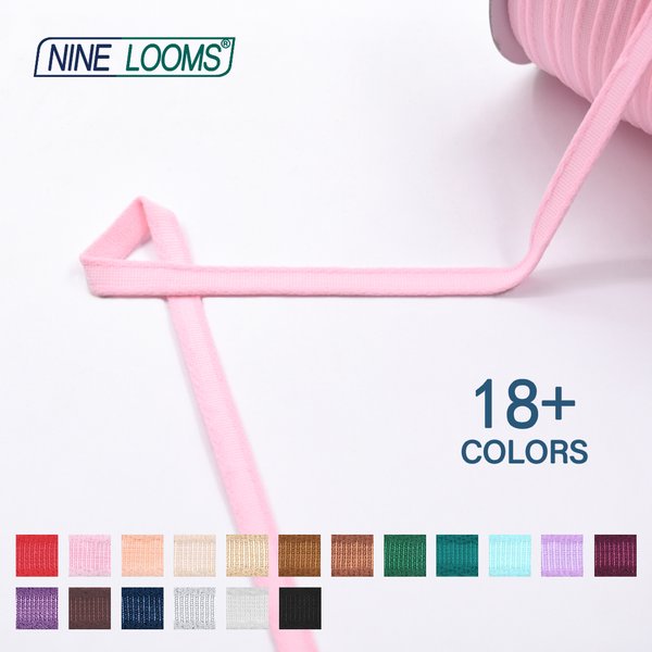NINE LOOMS BH-Bügelgehäuse, Gummiband, 3/8 Zoll, 10 mm, Nylon-Plüsch-Kanalbänder, Unterwäsche, Dessous, Nähbesatz, 2, 5, 10 Yard