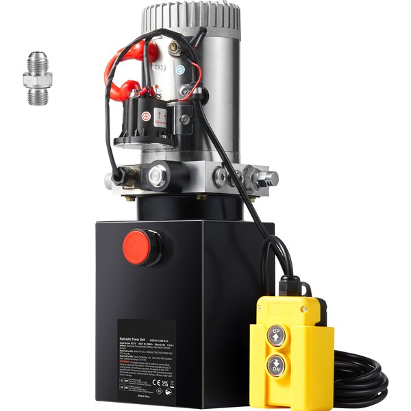SucceBuy Hydraulikpumpe, 4–20 Quart Dump-Anhängerpumpe, einfachwirkende Dump-Anhängerpumpe, DC 12 V, hydraulisches Netzteil zum Heben von Autos