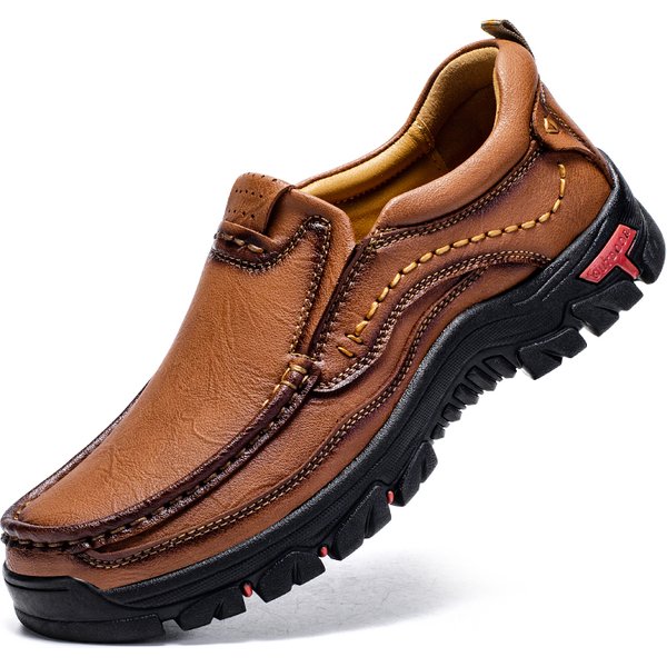 Marken-Herrenschuhe, Hochwertige Echtleder-Slipper, Komfortable Business-Flats, Outdoor-Arbeitsschuhe