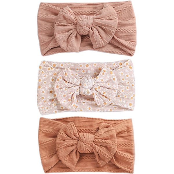 3 teile/los Zopfmuster Baby Mädchen Stirnband Bandeau Bebe Nylon Stirnbänder für Neugeborene Mädchen Elastische Haarband Baby Haar Zubehör