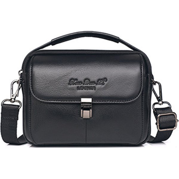 Men Small Crossbody Shoulder Bag Waist Fanny Pack Genuine Leather Business Multipurpose Male Messenger Belt Bags Mini Handbag