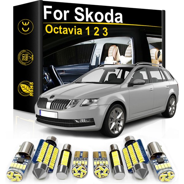 Für skoda octavia 1 2 3 a4 a5 a7 rs mk1 mk2 mk3 1u 1 u2 1z 1 z3 5 e3 5 e5 combi zubehör auto innen led leuchten canbus