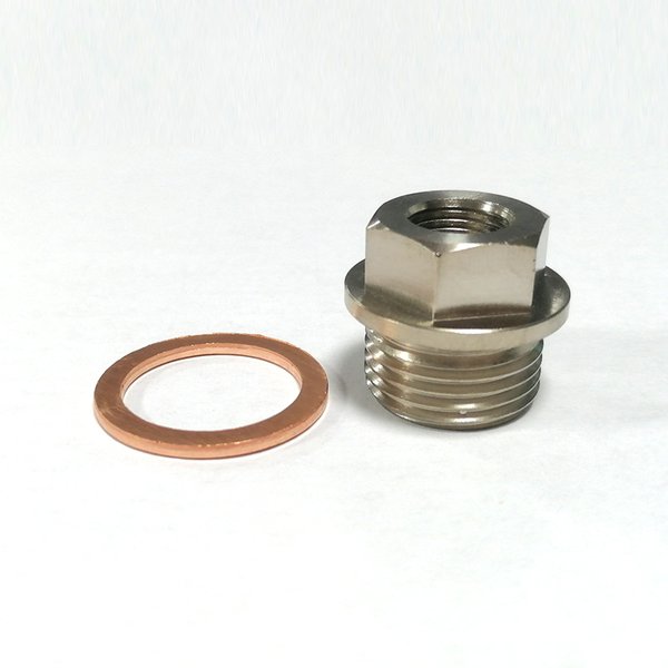 Steel Exhaust Temp Temperature Sensor Adapter Plug M18x1.5 1/8NPT With Washer Suitable for 1/8 NPT Threaded Temperature Sensors