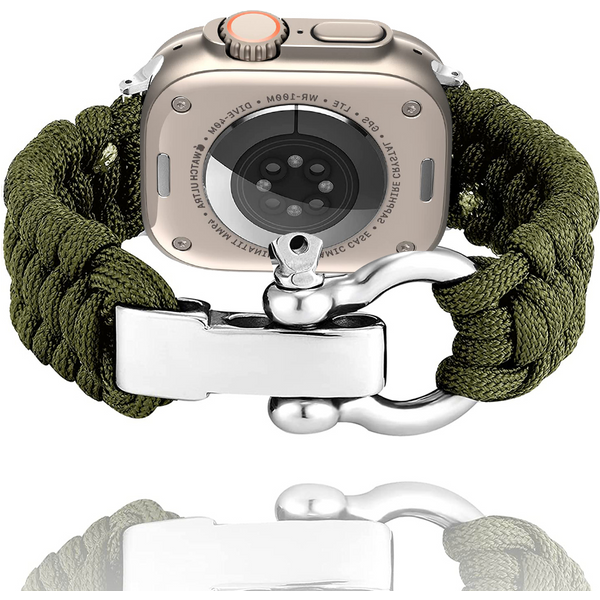 Savior Survival Rope Strap für Apple Watch Ultra Band 49 mm 42 mm 44 mm 45 mm Outdoor-Nylonarmband iWatch SE 8 7 6 5 4 3 40 mm 41 mm
