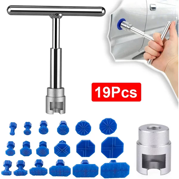 Auto Dent Puller Tools T Dent Mechanische Blechschieber Saugnapf Komplettset für Automotive Workshop Body Hagel Dent Repair