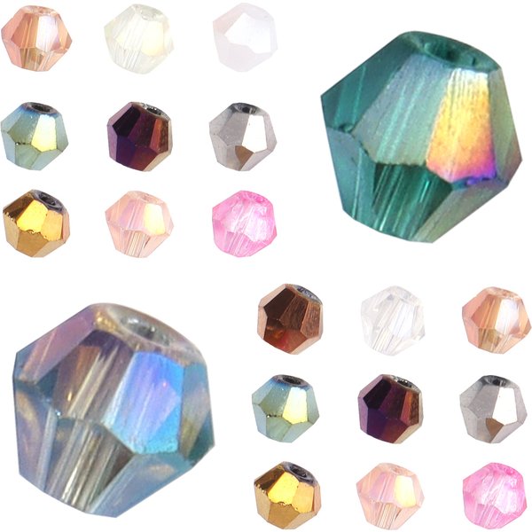 200 pièces 4mm perles de cristal d'autriche à facettes brillantes perles de verre perles d'espacement en vrac Bracelet collier fabrication de bijoux à bricoler soi-même