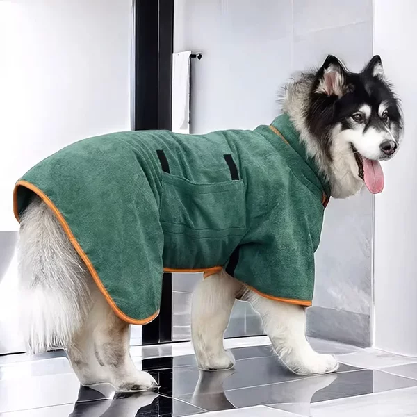 Hochwertiger Haustier-Bademantel Saugfähiges Schnelltrocknendes Hundehandtuch für Große & Kleine Hunde Katzen-Bademantel Saubere Haustierbedarfsartikel Hundekleidung