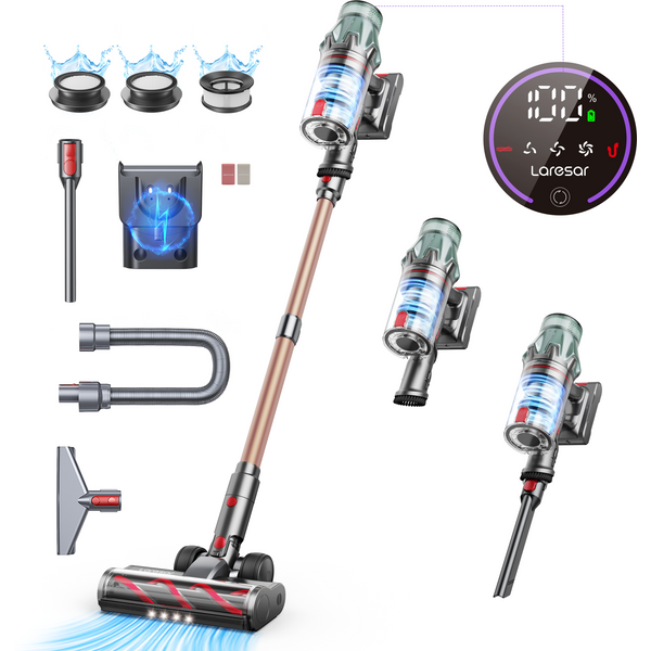 Laresar V7 PRO 600W 65000PA Bezprzewodowy Odkurzacz Ręczny Urządzenie Domowe Funkcja Aromaterapii Długi Wąż Odkurzanie Sof 2026 NE