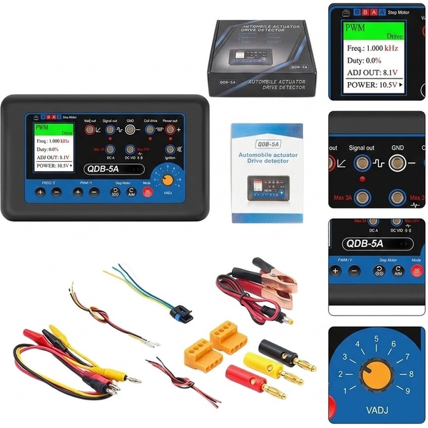Testeur de capteurs automobiles QDB-5A pour oscilloscope, pour multimètre de contrôle de PWM, pour la détection des défauts de bobine d'allumage, d'injecteur et de moteur pas à pas.