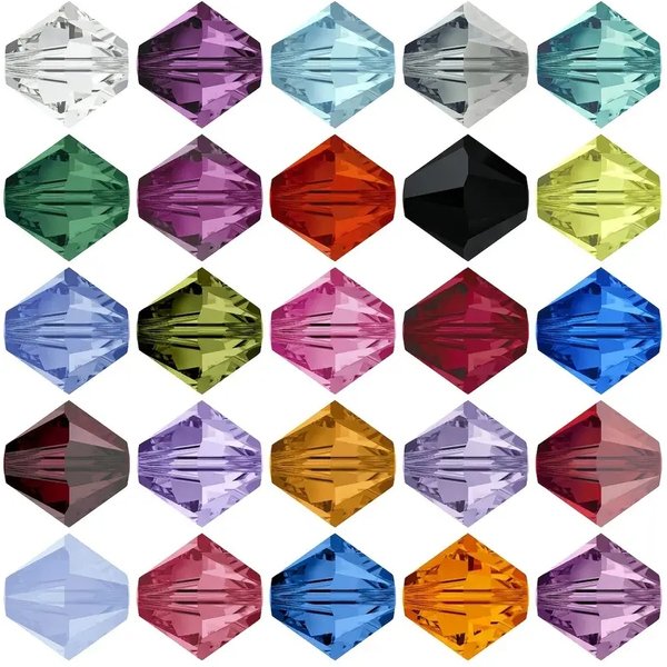 300 pièces de perles de cristal en vrac Bicone exquises de 4mm pour accessoires de fabrication de bijoux 001-020