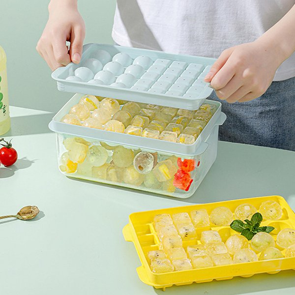 Eiswürfel schale mit Deckel Eisform Eiswürfel Eisball Aufbewahrung behälter Box mit Deckel 2 in 1 Tablett Maker Set Bar Küchen zubehör
