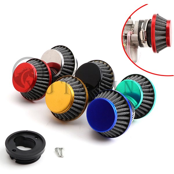 Filtre à Air de vélo de poche avec connecteur pour carburateur de carburateur de moteur 2 temps 47cc 49cc Mini Quad ATV Dirt Bike MiniMoto Go Kart Quad