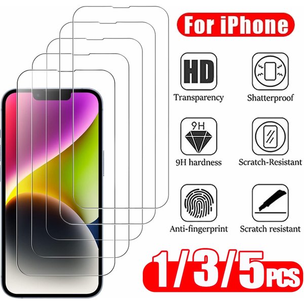 1~5 szt. HD Szkło ochronne do iPhone 18 16 17 Pro Max 17e 16e 15 14 13 12 folia ochronna ekranu dla iPhone 11 12 13 Mini szkło hartowane iPhone 16 Pro Max Glass