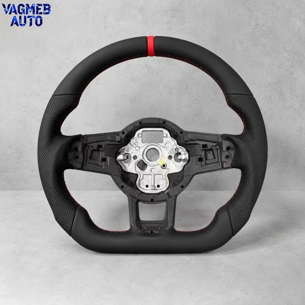 Volant en cuir suédé à fond plat de remplacement pour VW Golf 7 MK7 MK7.5 Passat B8 Tiguan MK2 Polo GTI