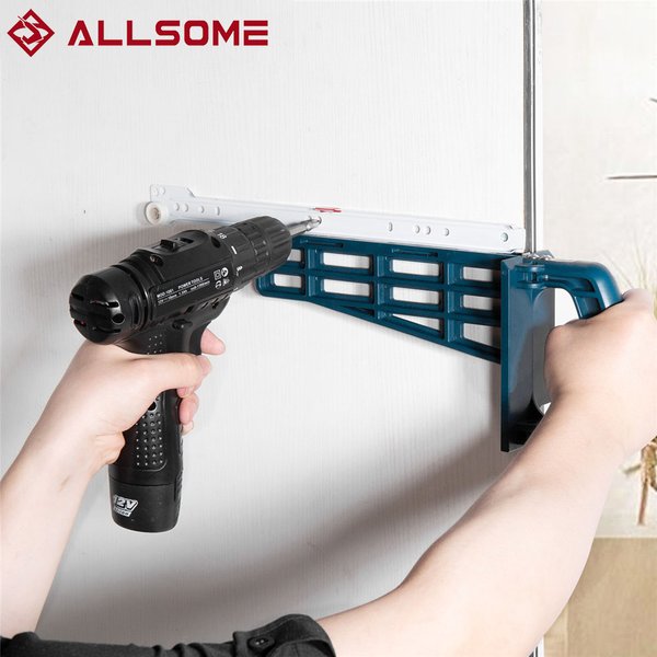 ALLSOME – ensemble de gabarit coulissant magnétique pour tiroir, outil de montage pour Extension de meubles d'armoire, matériel d'installation, Guide pour le travail du bois