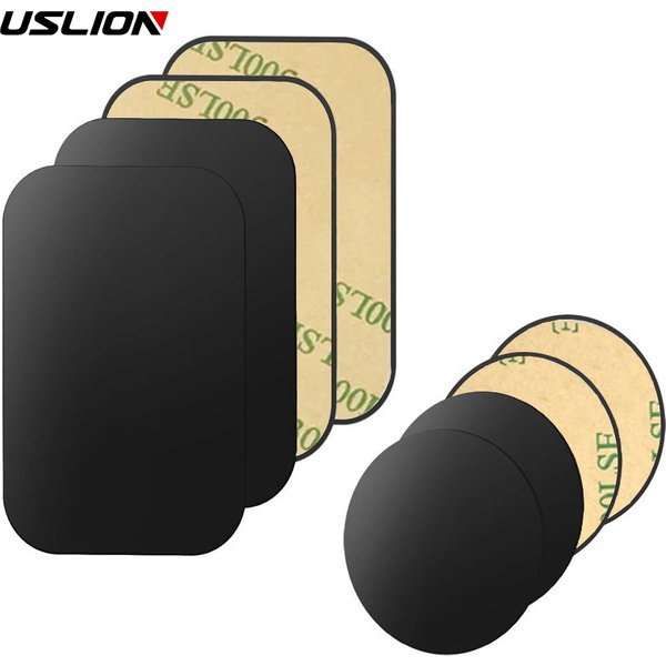 USLION Magnetic Metal Plate For Magnetic Car Phone Holder Universal Iron Sheet Sticker Stand Mobile Phone Magnet Holder Mount