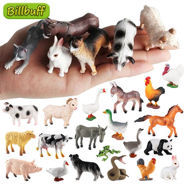 Neue 12 stücke Nutztier figuren Geflügel setzt Action figuren Pferd Kuh Hund Ente Schaf Hahn Modell Bildung Spielzeug für Kinder Geschenk