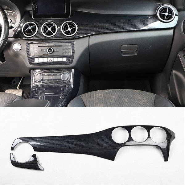 Accessoires de décoration de style fibre de carbone ABS pour Mercedes Benz Classe B W246 W242 2012-2019, garnitures de couverture intérieure de voiture, autocollants