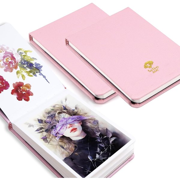 Paul Rubens Watercolor Paper, 100% Cotton Watercolor Journal 7.6"x 5.3"(140lb/300gsm), Acid-Free for Watercolors, Gouache