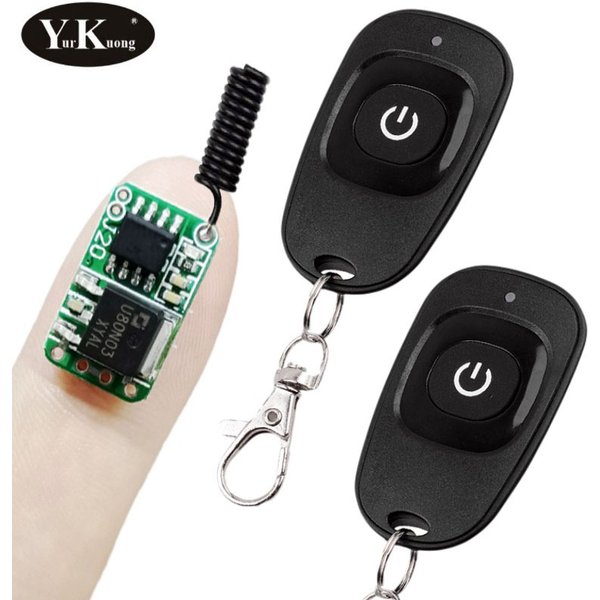 Mini interrupteur télécommandé MOS 3.3V 3.7V 4.2V 5V 6V 7.4V 9V 12V, faible courant de veille 0.1mA, télécommande 433 GND marche/arrêt pour serrure électrique