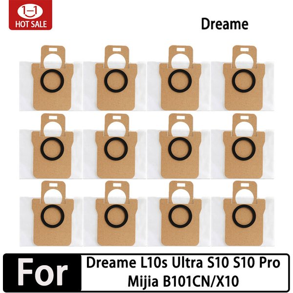 Sac à poussière Dreame L10s Ultra / S10 Pro, accessoires pour aspirateur robot Mijia Omni 1S B101CN, X10+, pièces de rechange pour sac à poussière d'aspirateur robot.
