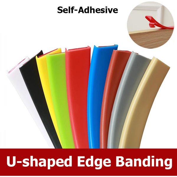 Width 9-40mm U-Shape Edge Banding Furniture Edge Strip Self Adhesive Edging Trim Flexible Edge Protector