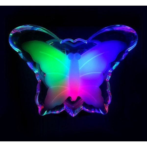 Plug-in LED Night Light Creative Butterfly Shape Lamp Romantic Socket Neon Lights for Children's Room Decoration