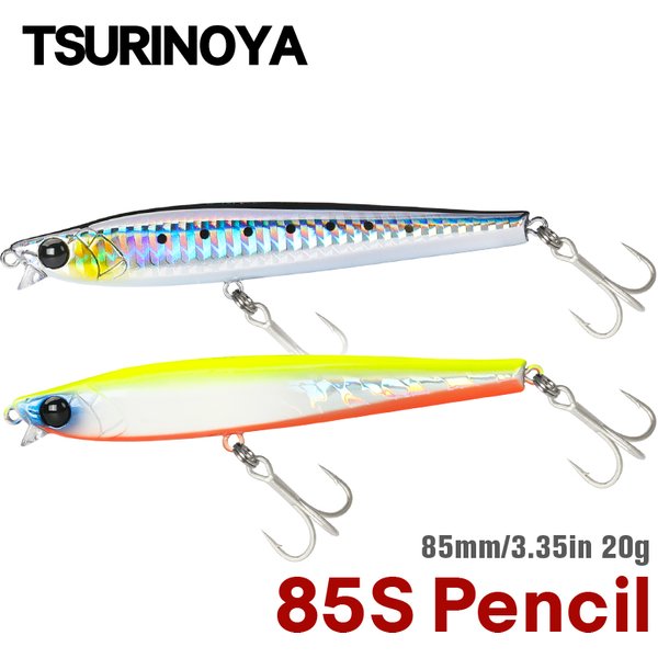 TSURINOYA 85S 70m Ultra Long Casting Short Lip Pencil JIG Fishing Lure AIRAZOR 85mm 20g Saltwater Fishing Seabass Hairtail Baits