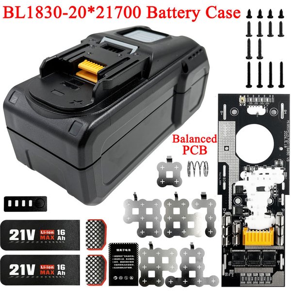 Lithium-Batterie-Gehäuse für Elektrowerkzeuge mit Ausgleichs-PCB BMS Ladeschutzschaltung für Makita 18V Li-Ionen-Akkus