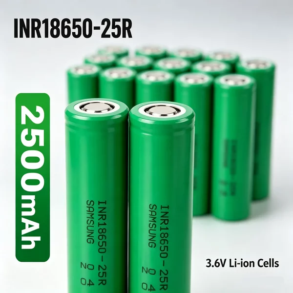 18650 INR18650-25R Wiederaufladbare Lithium-Batterie 2500mAh 3,6V 20A Hochstrom-Li-Ionen-Zelle, Geeignet für DIY-Akkupacks, Elektrowerkzeuge, Roller, EU-Lager, schneller Versand