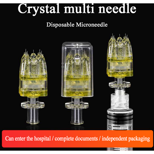 Cartouche de mésothérapie multi-aiguilles en cristal pour soins de la peau, 5 aiguilles, injection hydratante 32G 2.0, outils de beauté