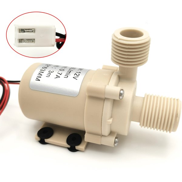 Food Grade DC 12V Water Pump Circulating High Temperature Resistant Brushless Pump Can Use in Hot Water