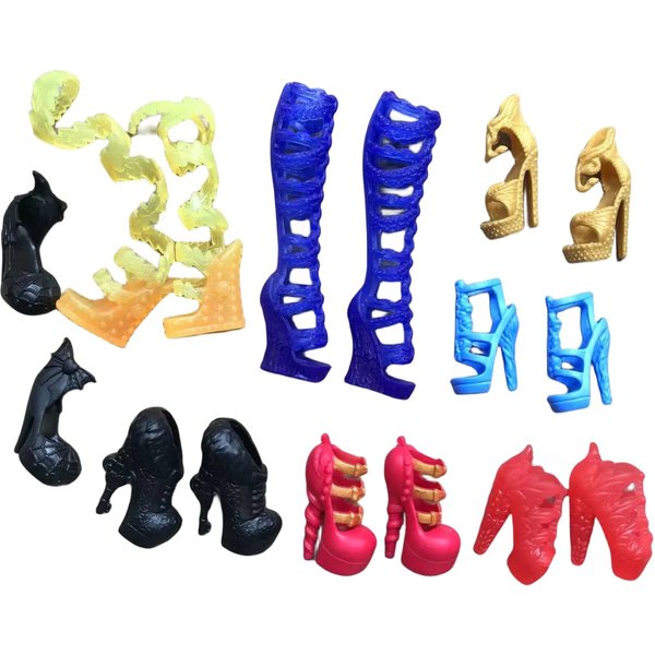 Monstering High Puppenschuhe, Stiefel, Bündchen, Brillen, Stirnbänder, originelles buntes Puppenkleidezubehör, DIY-Dekorationen