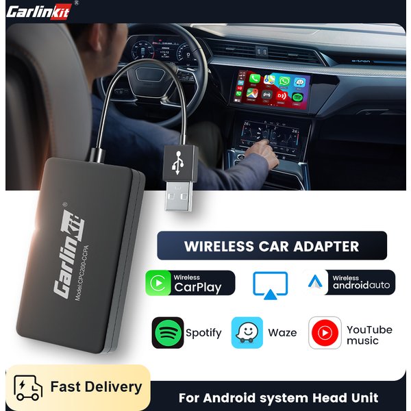 Carlinkit CCPA sans fil Android Auto adaptateur CarPlay sans fil miroir d'écran pour modifier le système Android écran de voiture Radio stéréo