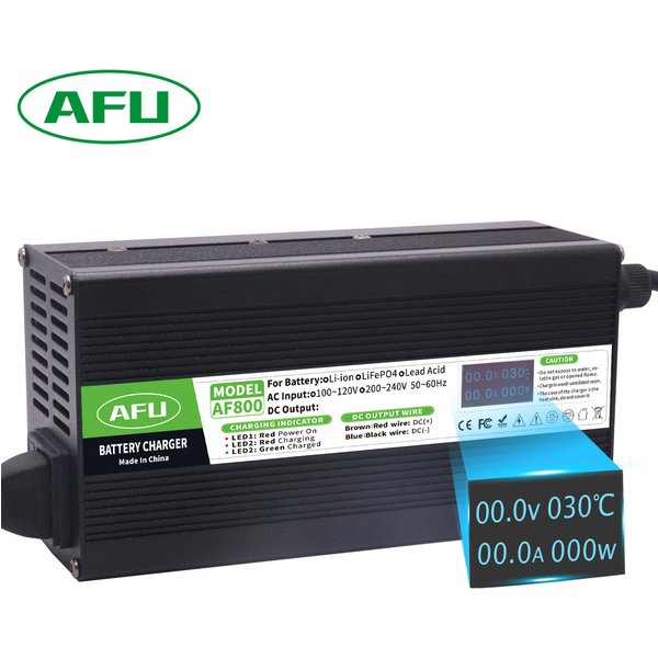 Chargeur de batterie Li-ion 71.4V 10A, pour batterie 17S 62.9V Lipo/LiMn2O4/LiCoO2, charge rapide, entièrement numérique avec affichage numérique