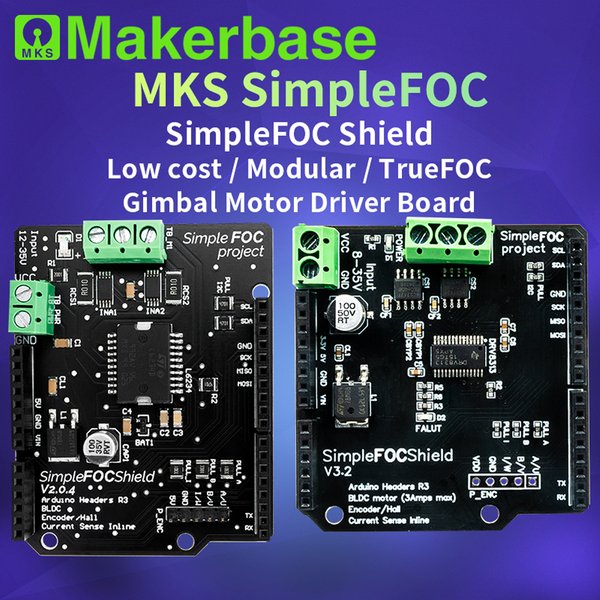 Makerbase SimpleFOC Shield V2.0.4 FOC BLDC carte contrôleur de moteur Arduino Servo