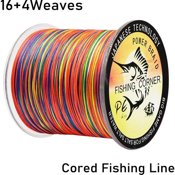 Ligne de pêche tressée PE, 16 brins, 100M, 300M, 16X + 4X, Multifilament multicolore japonais, fil d'évier extrême 70LB-280LB