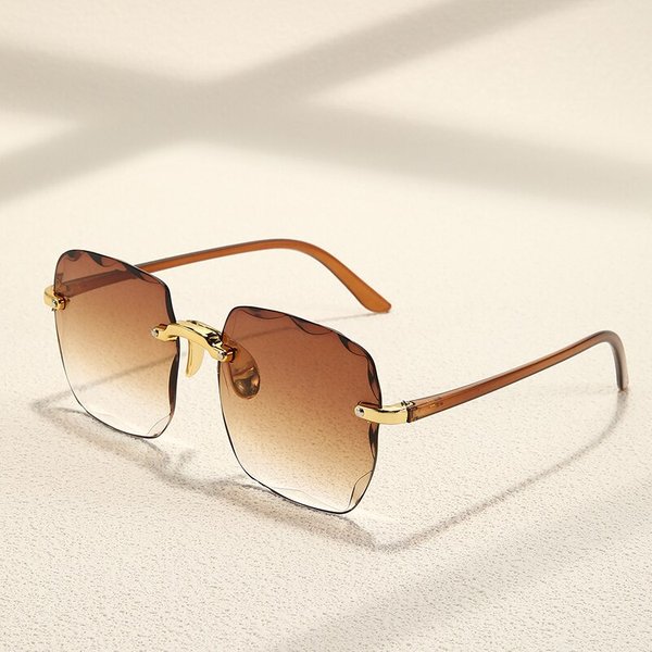Quadratische rahmenlose klassische Steigung Frauen Sonnenbrille